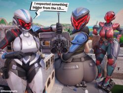 big_ass big_breasts breasts bubble_butt doonography faceless_forefront female fortnite giant giantess huge_ass macro paradigm_(fortnite) svenja the_imagined_(fortnite)