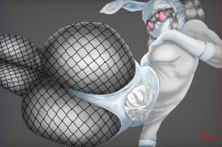 1girls big_ass bunnysuit madness_combat showing_ass white_hank