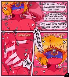 2boys comic comic_page countryhumans ecuador_(countryhumans) kuhory male male_only page_51 peru_(countryhumans) red_body red_skin spanish_text text yaoi