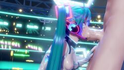 1girls 3d animated areolae ass ass_shake big_penis blue_eyes blue_hair breasts colored deepthroat female gloves hand_on_penis hatsune_miku high_heels licking_penis light-skinned_female light_skin long_hair longer_than_30_seconds longer_than_one_minute mantis_x nail_polish navel nipples oral penis see-through see-through_clothing shorts sound twintails video vocaloid white_gloves white_shorts young