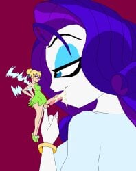 1futa 1girls ahoge crossover cum cum_in_mouth cum_on_tongue disney equestria_girls fairy fellatio female friendship_is_magic futa_focus futanari giantess licking macro micro micro_female micro_on_macro mostly_nude my_little_pony peter_pan_(disney) rarity_(eg) rarity_(mlp) size_difference small_but_hung solo_focus tinker_bell tyrranux what