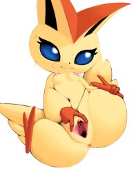 akuma_dreams anus ass big_ass breasts female female_only mythical_pokemon nintendo pokémon_(species) pokemon pussy spread_pussy victini video_games