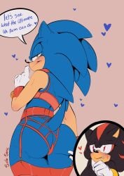 2boys ass blush blush_lines blushing bondage bondage_gear bondage_outfit fur furry heart-shaped_pupils heart_eyes hearts hedgehog in_love leash leash_and_collar looking_back male male/male male_only pierced_belly_button sailorsonic sega shadow_the_hedgehog sonadow sonic_(series) sonic_the_hedgehog sonic_the_hedgehog_(series) yaoi