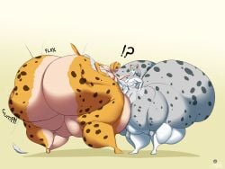 !? 2girls alternate_species anthro ass_bigger_than_body ass_bigger_than_head ass_bigger_than_torso ass_expansion big_ass colossal_ass commission felid female furry gigantic_ass huge_ass hyper hyper_ass hyper_calves hyper_thighs leopard madeline_(sweetscentedcrescent) mammal massive_ass meat_wall_(body_type) pantherine sweetscentedcrescent thick thick_ass thick_calves thick_legs thick_thighs thunder_thighs transformation