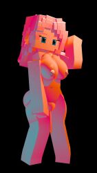 1girls 3d 3d_(artwork) big_breasts blue_eyes breasts eyebrows eyes female female_only freckles long_hair mine-imator minecraft mouthless nipples no_mouth nude nude_female pink_hair pussy simple_background zoey_(zoeyistoosmall) zoey_is_too_small