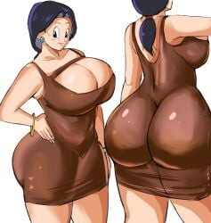 1girls ass big_ass big_breasts big_butt breasts bubble_ass bubble_butt chichi dragon_ball dragon_ball_z dress fat_ass fat_butt gilf huge_ass huge_butt mature_female milf panarandom thick_ass voluptuous