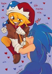 2boys blowjob drooling gay hearts_around_body male_focus male_only penis_in_mouth penis_vein sailorsonic sega sonic_(series) sonic_the_hedgehog sonic_the_hedgehog_(series) spark_(spark_the_electric_jester) spark_the_electric_jester sucking_penis wagging_tail yaoi