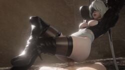 1boy 1girls 3d ambiguous_penetration anal animated beauty_mark blindfold boots clothed clothed_female clothed_female_nude_male clothed_sex crossed_legs female lazyprocrastinator male mole mole_under_mouth mp4 naked nier nier:_automata nude nude_male partially_clothed pussy sex shorter_than_30_seconds side_saddle_position sound tagme thighhighs vaginal_penetration video yorha_2b