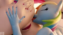 16:9 3d_(artwork) anal anthro ass big_butt butt_lick closed_eyes digital_media_(artwork) duo female female/female friendship_is_magic genitals hand_on_butt hasbro hi_res licking mlp_g5 my_little_pony nude oral pussy rainbow_dash_(mlp) rimming sex smile straight_hair symm tongue tongue_out widescreen zipp_storm_(mlp)