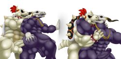 2022 2boys 4_fingers 5_fingers abs anal anal_sex anthro balls bone bracelet claws demon demon_humanoid digital_media_(artwork) dry_bowser duo elias_ainsworth fingers gay gay_sex genitals hi_res horn humanoid jewelry kissing koopa male male/male mario_(series) muscular muscular_anthro muscular_male nintendo nipples non-mammal_balls nude penetration penis red_eyes scalie shell simple_background skull skull_head spiked_bracelet spikes the_ancient_magus_bride undead woofmadness