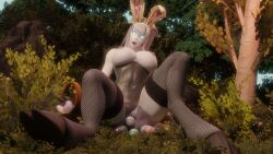 1girls 3d blizzard_entertainment bunny_ears bunnysuit draenei easter elly_(draenei) huge_breasts morilymory original_character pussy solo spread_legs stockings thick_thighs warcraft world_of_warcraft