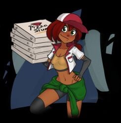 female fully_clothed mal_(malberrybush) malberrybush malyna peal_malyna pizza_box smug solo