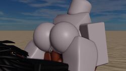 1boy 1girls 3d animated anon anonymous_female big_ass deep_penetration grey_body jiggle kraxxcat mp4 reverse_cowgirl_position roblox robloxian sound tagme video