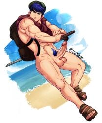 cock dick exposed_penis fire_emblem fire_emblem:_path_of_radiance fire_emblem:_radiant_dawn ike_(fire_emblem) male_only penis randrewcv summer sword