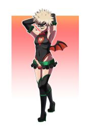 1boy 2021 color crossdressing erection flechitas high_heels_boots katsuki_bakugou lipstick my_hero_academia penis pop_step_(cosplay) red_eyes tagme trap vigilante:_my_hero_academia_illegals