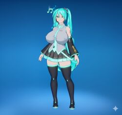 hatsune miku from fortnite by abk800