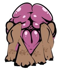 1upgobbo anus brain_creature claws clitoris eyeless female feral genitals humanoid_genitalia humanoid_vulva intellect_devourer plump_labia pubic_mound puffy_pussy pussy sitting solo vulva x_anus