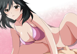 black_hair blush censored cowgirl_position female happy_sex infinite_stratos on_top orimura_chifuyu prede sex smile straddle unseen_male_face