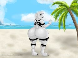 absurd_res anthro asriel_dreemurr asriel_dreemurr_(god_form) ass beach big_ass big_butt bovid caprine detailed_background dumptruck_ass femboy goat hi_res huge_ass huge_butt lalonchera22 large_ass looking_back male male_only mammal nude presenting seaside solo thick_thighs undertale undertale_(series) wide_hips