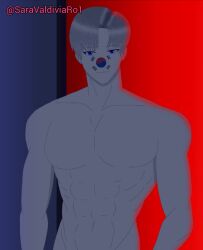 1boy countryhumans male male_only muscular muscular_male saravaldiviaro1 short_hair south_korea_(countryhumans) white_body white_hair white_skin