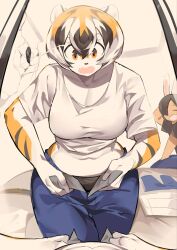 1girls amber_eyes anthro arknights aspirindabaitu big_breasts breasts female furry mx99926 solo solo_female tagme thick_thighs tiger tiger_girl waai_fu_(arknights) wide_hips