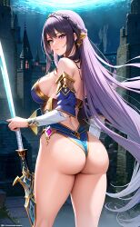 ai_generated arms ass big_ass big_breasts breasts eyes face female full_body hair humanoid legs limbs long_hair pointy_ears purple_hair stable_diffusion thick_thighs very_long_hair