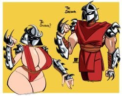 action-coaster_(artist) huge_breasts lady_shredder oafworks oroki_saku oroku_saki rule_63 teenage_mutant_ninja_turtles the_shredder the_spreader