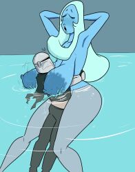 1boy 1girls armpits big_breasts blue_body blue_diamond_(steven_universe) blue_hair blue_nipples blue_skin cartoon_network closed_eyes clothed_male_nude_female crossover diamond_authority din_djarin female female_penetrated gem_(species) helmet huge_breasts human humanoid interspecies long_hair male male/female male_penetrating male_penetrating_female mandalorian nipples pleasure_face sagging_breasts star_wars steven_universe straight straight_sex terrible_the_drawfag the_mandalorian thick_thighs underwater voluptuous voluptuous_female