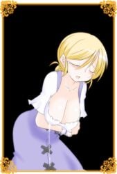 animated big_breasts blonde_hair dungeon_party henea lactation