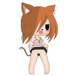 cat_ears cat_girl cat_tail gacha_life half-dressed half_naked