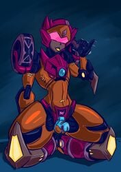 1boy blowjob_gesture chastity_cage chastity_device decepticon decepticon_insignia fellatio_gesture femboy gay honooafterdark kneeling male male_only offering_to_viewer original_character sissy solo solo_male thick_thighs tongue tongue_out transformers