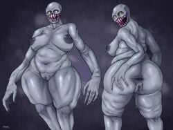 1girls anus big_ass big_breasts capcom female female_only female_regenerator hikinks monster monster_girl nightmare_waifu nude presenting_hindquarters pussy pussy_juice rear_view regenerator resident_evil resident_evil_4 resident_evil_4_remake sharp_teeth teratophilia thick_thighs yellow_eyes