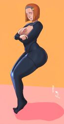 big_ass big_breasts big_butt blush bo-katan_kryze clone_wars edit edited eyes_rolling_back fat_ass ginger green_eyes huge_ass joylewds mandalorian red_hair skin_tight skintight_bodysuit star_wars star_wars_rebels sweat the_mandalorian