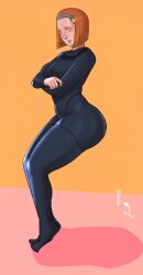 big_ass big_breasts big_butt blush bo-katan_kryze clone_wars edit edited eyes_rolling_back fat_ass ginger green_eyes huge_ass joylewds mandalorian red_hair skin_tight skintight_bodysuit star_wars star_wars_rebels sweat the_mandalorian