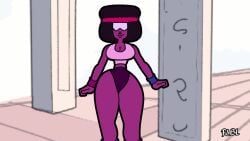 1girls animated ass_focus big_ass female flbl garnet_(steven_universe) gem_(species) gym_clothes headband legs_spread shorts sound steven_universe tagme thick_thighs topwear twerking video