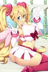 ass butt disgaea disgaea_d2 flonne fully_clothed lindaroze no_panties pure_flonne skirt solo