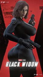 1girls 3d 3d_(artwork) ass big_ass big_breasts black_widow_(marvel) black_widow_(movie) bodysuit breasts breasts_bigger_than_head bubble_ass bubble_butt busty cga3d curvaceous curvy curvy_female curvy_figure dual_wielding erect_nipples erotichris female female_only gun hourglass_figure human human_only light-skinned_female light_skin looking_at_viewer looking_over_shoulder marvel marvel_cinematic_universe medium_hair movie_poster natasha_romanoff pawg poster red_hair s.h.i.e.l.d. scarlett_johansson solo solo_female superheroine thick_ass thick_thighs thigh_holster tight_clothing voluptuous voluptuous_female weapon wide_hips