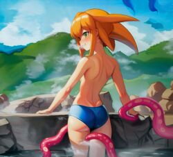 11:10 1girls ai_generated ass backboob blonde_hair breasts consensual_tentacles consentacles female green_eyes imminent_sex mega_man mega_man_legends mountain orange_hair orange_hair_female outdoors outside pixiv public_topless rockhardart roll_caskett short_hair short_hair_female short_orange_hair small_breasts smile stable_diffusion steam tentacle topless topless_female