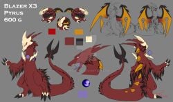 anthro bakugan bakugan_(series) bakugan_battle_brawlers dragon dragonoid dragonoid_(bakugan) pyruss ref ref_sheet reference_image reference_inset reference_sheet wyvern