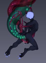 1boy anal anal_egg_implantation anal_oviposition anal_sex balls demon demon_humanoid egg_implantation genitals hi_res horn horned_humanoid humanoid humanoid_genitalia male male_focus not_furry overfill_(artist) oviposition penetration simple_background solo_focus tentacle urethral urethral_egg_implantation urethral_oviposition urethral_penetration wings