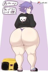 1girls animated ass ass_clapping ass_focus big_ass bottom_heavy bouncing_ass bubble_butt clapping_cheeks commission dat_ass dialogue dumptruck_ass fat_ass female female_only gold_boombox_(prevence) huge_ass jacket jiggle jiggling_ass kuromi large_ass lewddoodler light-skinned_female light_skin looking_at_viewer looking_back massive_ass onegai_my_melody panties purple_eyes purple_hair sanrio shoes shortstack smile solo talking_to_viewer text thick_ass thick_thighs twerking valrie_(valriedough) wide_hips