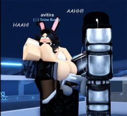 1girls 2boys avitira roblox robloxian snow_core snowbunny tagme