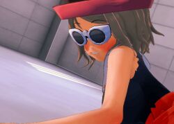 3d 5p3cters animated ass big_ass blonde_hair blush chloe_(pokemon) chloe_cerise game_freak gif may_(pokemon) may_(pokemon_oras) nintendo pokemon pokemon_journeys pokemon_oras pokemon_xy porkpie_hat serena_(pokemon) serena_(pokemon_games) short_blonde_hair short_hair squatting sunglasses twerking yuri