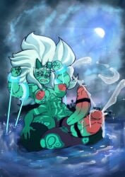 1futa 2022 areolae ball_squish balls bondage breasts cum diphallia diphallism ejaculation erection futa_only futanari hands-free handsfree_ejaculation huge_balls huge_cock humanoid humanoid_penis kneeling malachite_(steven_universe) multi_arm multi_eye multi_leg multi_limb multi_penis muscular muscular_futanari nipples nude orgasm penis peppyrobo restrained rolling_eyes self_bondage solo spontaneous_ejaculation spontaneous_orgasm spread_legs steven_universe water