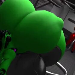 3d air_inflation animated belly_expansion belly_inflation big_breasts breasts female green_outsider_(qzk_forte) haydee haydee_(game) hose hose_inflation inflation qzk_forte sound tagme thick_thighs video wide_hips