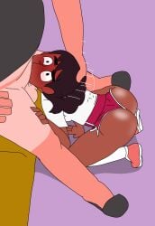 1boy 1girls all_fours all_the_way_to_the_base ass athletic_shorts balls_deep betrayal blowjob blush bubble_butt butt cartoon_network clothed clothed_female clothing connie_maheswaran cucked_by_father dark-skinned_female dark_skin dat_ass daughter-in-law deepthroat deepthroat_holder dolphin_shorts endured_face father-in-law_and_daughter-in-law fellatio female footwear gag gagging greg_universe hand_on_head head_grab human interracial kneeling kneeling_oral_position looking_up male motion_lines mouthful netorare ntr on_knees oral oral_sex pale_skin petite pushing pushing_head sex short_shorts shorts slim sportswear squatting steven_universe sunnie surprised tanline teenager throat_fuck young