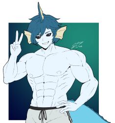 abs black_sclera male male_only muscular muscular_male mush personification pokemon pokemon_(species) spintopple vaporeon