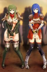 2girls absurdres armor ass_visible_through_thighs bare_midriff bare_thighs blood blue_eyes blue_hair bondage boots bound bound_wrists breasts breasts_out broken_armor caeda_(fire_emblem) censored chained chains commission crying crying_with_eyes_open defeat defeated dress elbow_gloves exhibitionism exposed_breasts exposed_pussy female female_focus female_pubic_hair femsub fire_emblem fire_emblem:_mystery_of_the_emblem fire_emblem:_shadow_dragon fire_emblem:_shadow_dragon_and_the_blade_of_light full_body garter_straps gloves green_eyes green_hair grey_eyes handcuffs headband highres humiliation injury jewelry ku_koro large_breasts long_hair looking_at_viewer medium_breasts midriff multiple_girls nintendo nipples one_breast_out outdoors palla_(fire_emblem) panties panties_down panty_pull pantyhose pantyhose_down pee_stain peeing pegasus_knight_uniform_(fire_emblem) pubic_hair public public_humiliation public_nudity pussy pussy_juice red_dress restrained sakurein scar serious short_dress skeb_commission spoils_of_war stain stained_panties standing thighhighs thighs torn_clothes torn_dress torn_gloves underwear urine urine_stain very_long_hair walk_of_shame white_footwear white_gloves white_panties