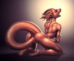 2011 anus ass back breasts claws color fangs female moan nipples orange penetration pussy reptile scales scalie solo spreading tail tail_sex tentacle vaginal_penetration voronoi zaggatar