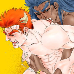 anal balls bara bowser censored crying dark-skinned_male dark_bowser dark_skin fangs gay gijinka horns human koopa male male_only mario_(series) mario_and_luigi_(series) nintendo nude penis shell starlow yaoi
